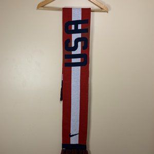 NIKE USA Team US Soccer Scarf, Red White & Blue American Flag Reversible